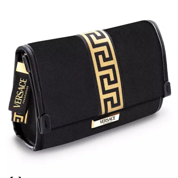 New Versace Fragrances Luxury Black & Gold Wallet Clutch - Picture 1 of 5